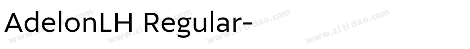 AdelonLH Regular字体转换
